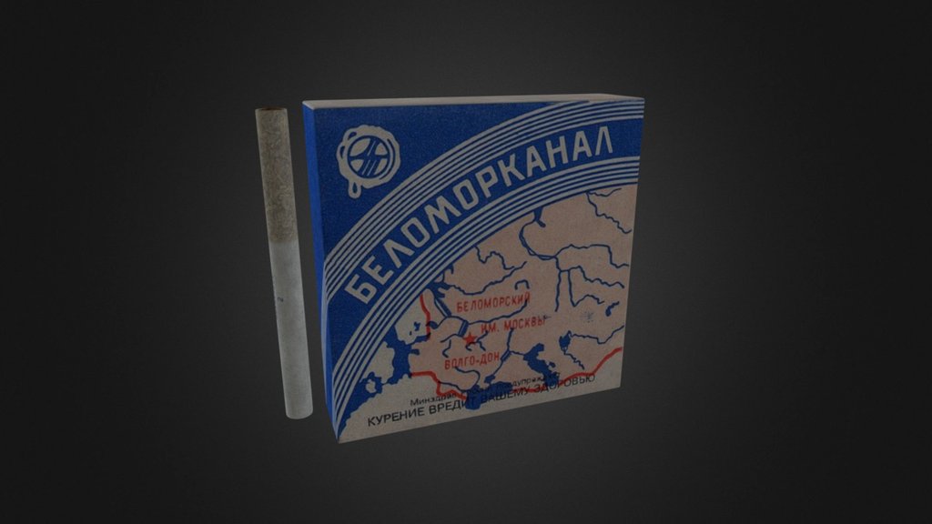 Belomorkanal cigarettes - 3D model by kllrt [ffc68dd] - Sketchfab