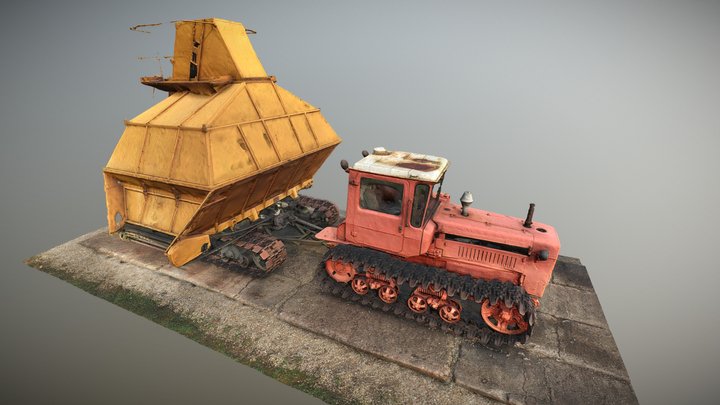 Saldus Technical Road / Tractor DT 75B 3D Model