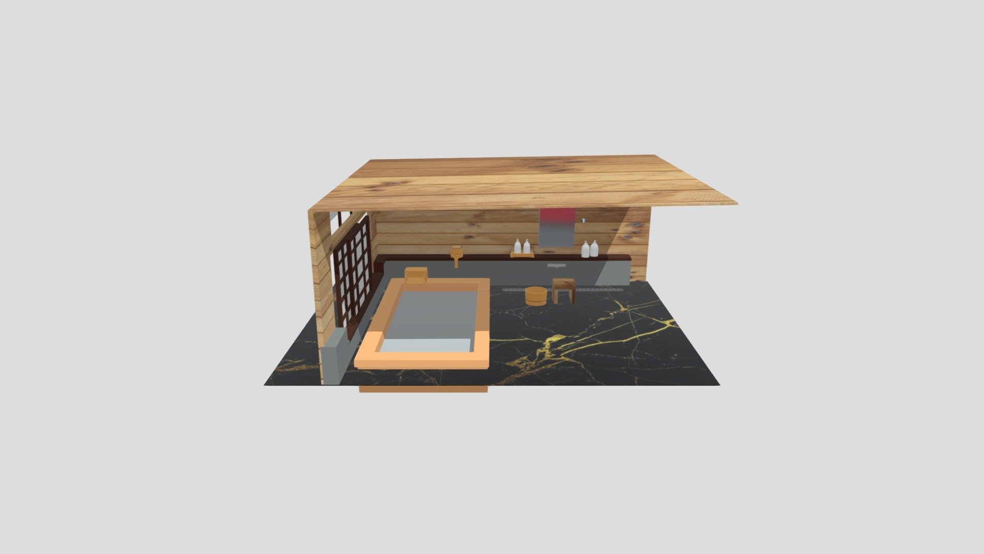 Japanese-Style Bathroom Scene