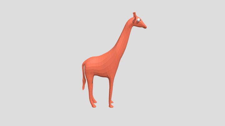 Low poly Giraffe 3D Model