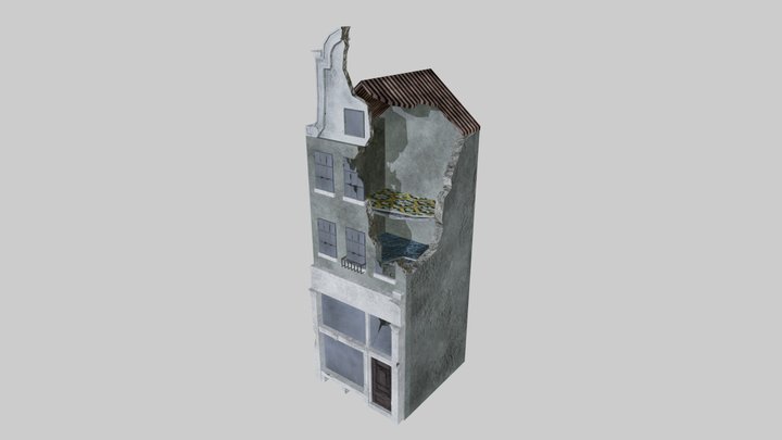 Destroyed Building 3D Model