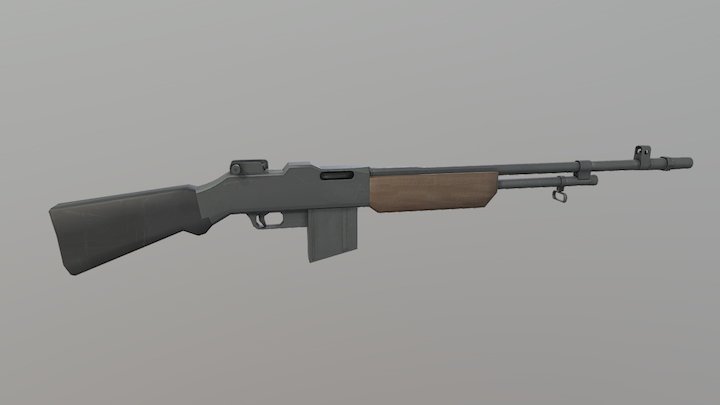 M1918 Browning Automatic Rifle 3D Model