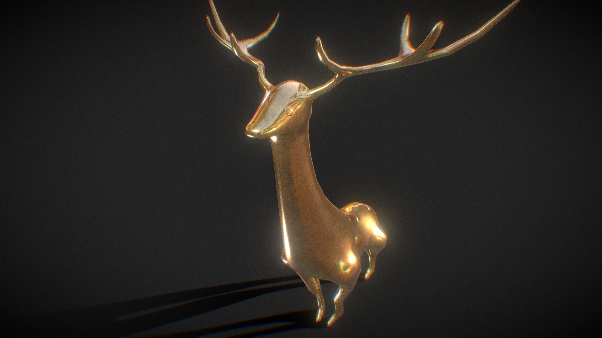 Golden Deer - Download Free 3D model by  (@) [ffcdc8e]