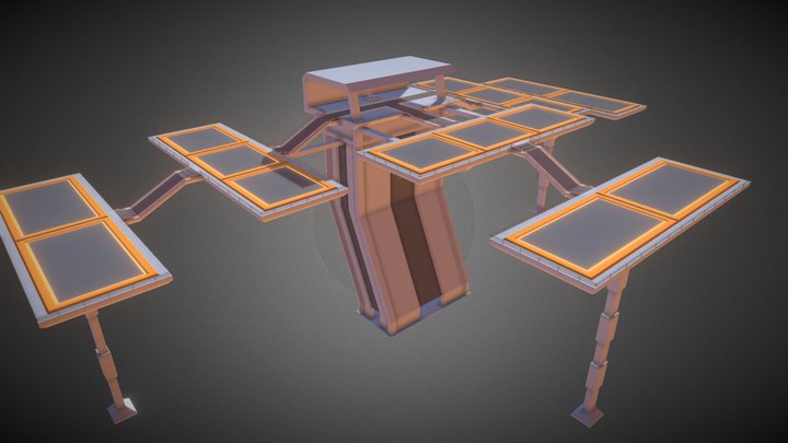 Spaceship Landing Platform 3D Model