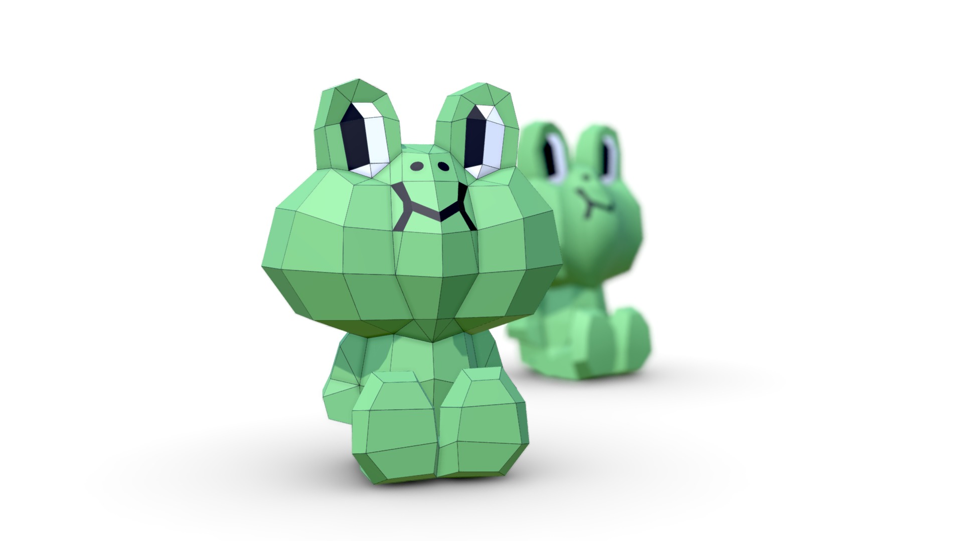 3D model Frog Leonardo - This is a 3D model of the Frog Leonardo. The 3D model is about a green toy figure.