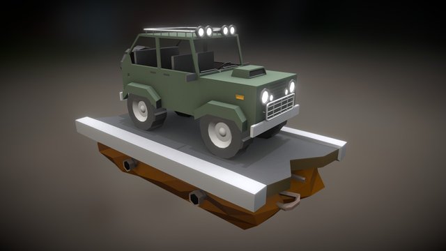 Low Poly Car 3D Model