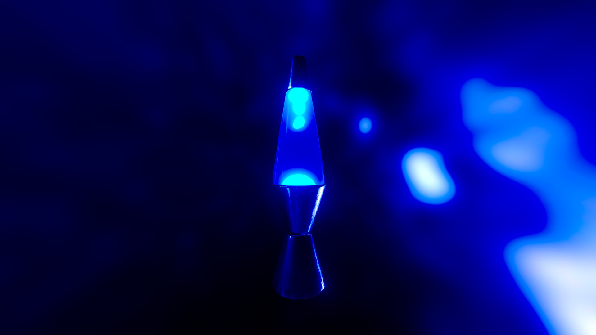3D model Lava Lamp - This is a 3D model of the Lava Lamp. The 3D model is about a light bulb with a blue light.
