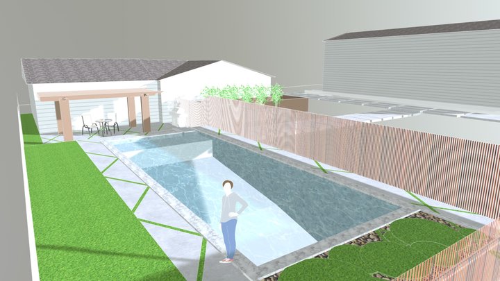 Brookside Swimming Pool V2 3D Model