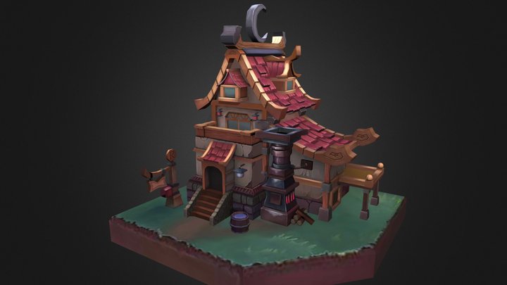 House Lowpoly 3D Model