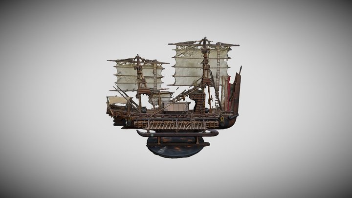 Kapal Majapahit 3D Model