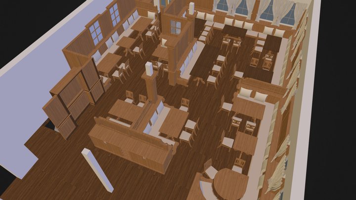 Neugestaltung eines Restaurants - Entwurf 3D Model
