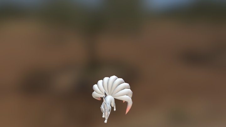 White Ninetales 3D Model