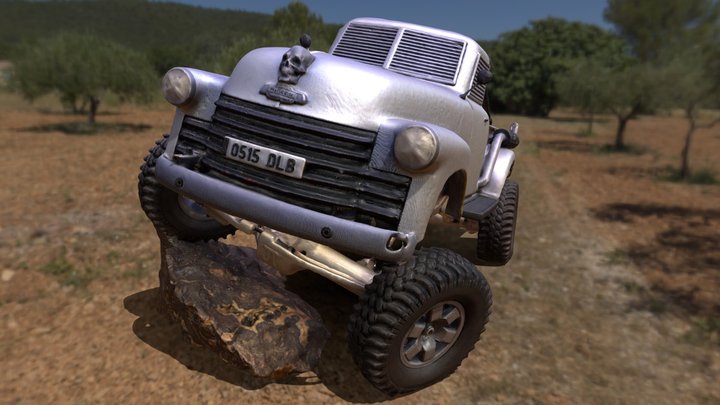 MyRCCar Oldie Pickup w MTC RigidAxles RC Crawler 3D Model