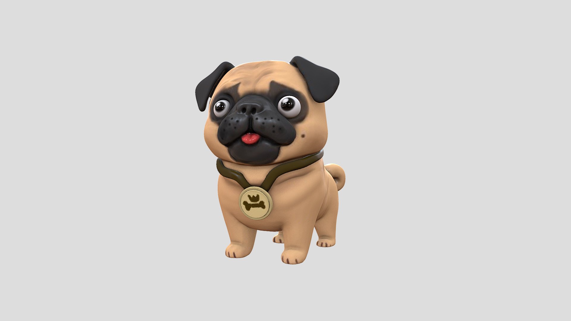 A pug - 3D model by dmitry.porotnikov [ffd3e63] - Sketchfab