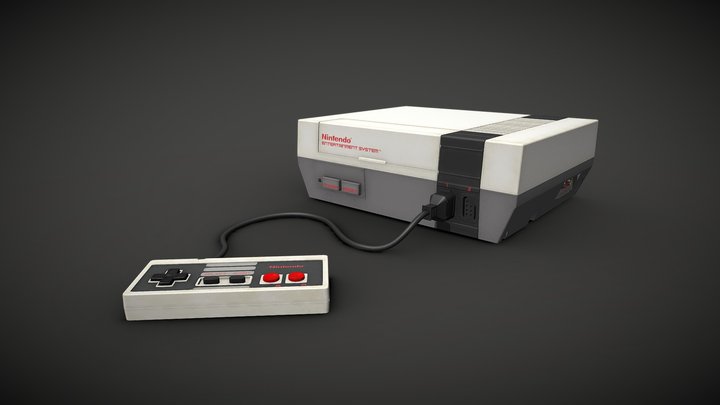 NES Console and Controller 3D Model