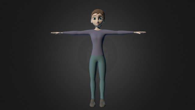 Anna Low Polygon 3D Model