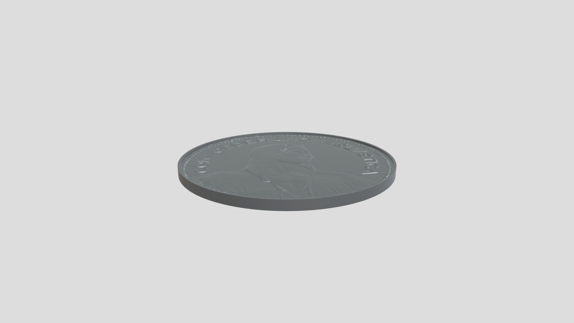 5 Swiss Franc Coin, Face Side