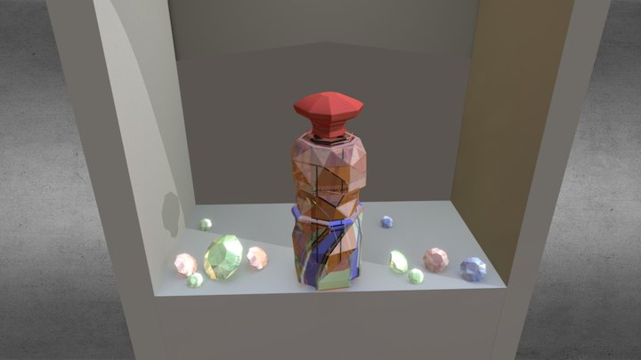 presentoir parfum et diamand 3D Model