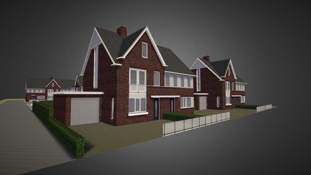 Housing development design, the Netherlands 3D Model