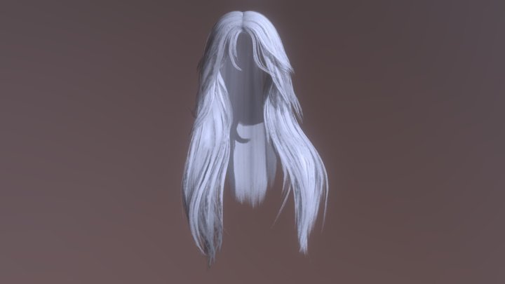 Long hair cut in layers (With Bones) – Modello 3D gratuito STL