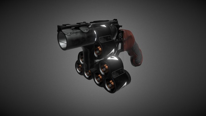 'Bludger Mk.II' Payload Revolver 3D Model