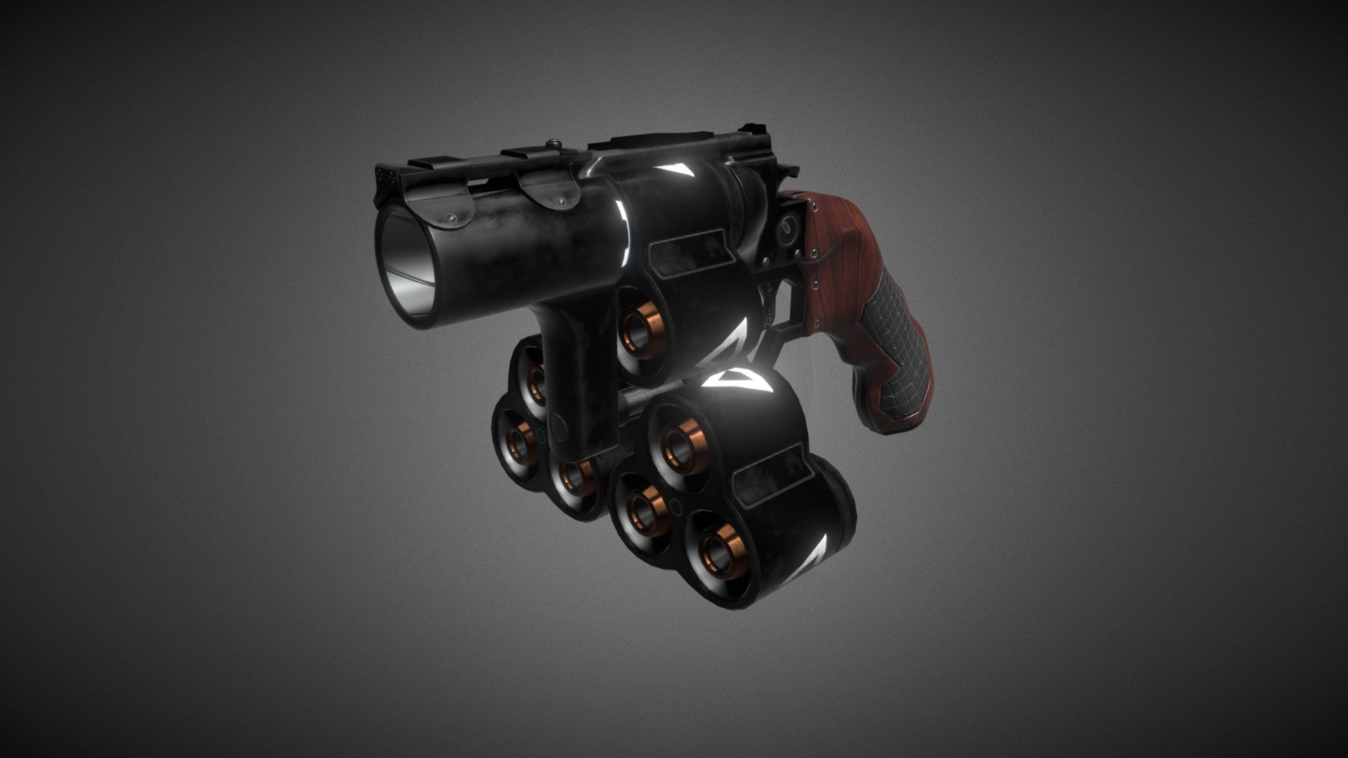 'Bludger Mk.II' Payload Revolver - 3D model by Parker (Kobi) Troiani ...