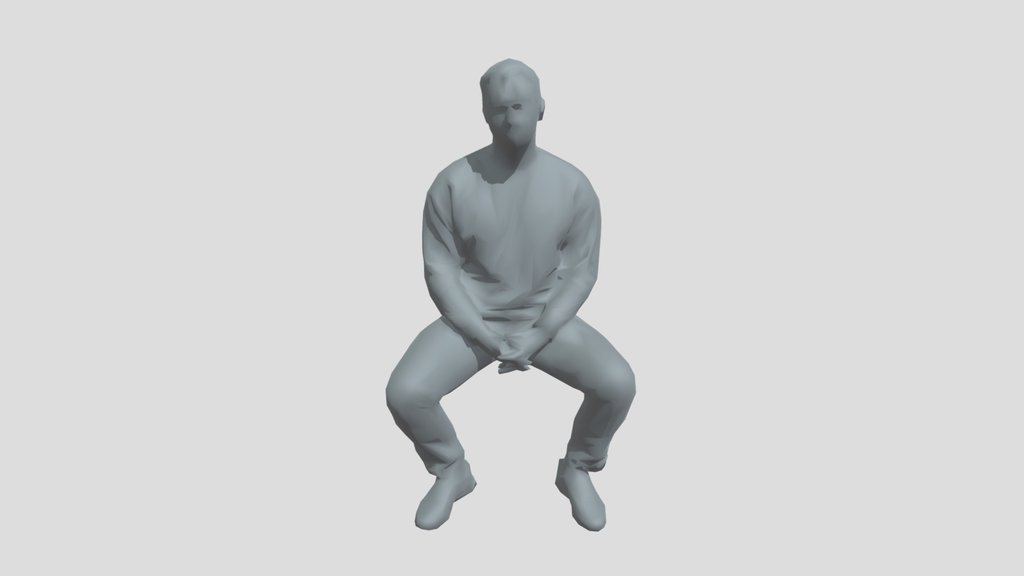 Lowpoly Male Sitting