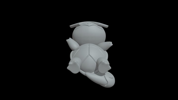 to CHIBI POKEMON - SQUIRTLE SQUAD LEADER 3D Model