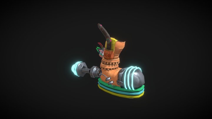 boots inspired by crash bandicoot 3D Model