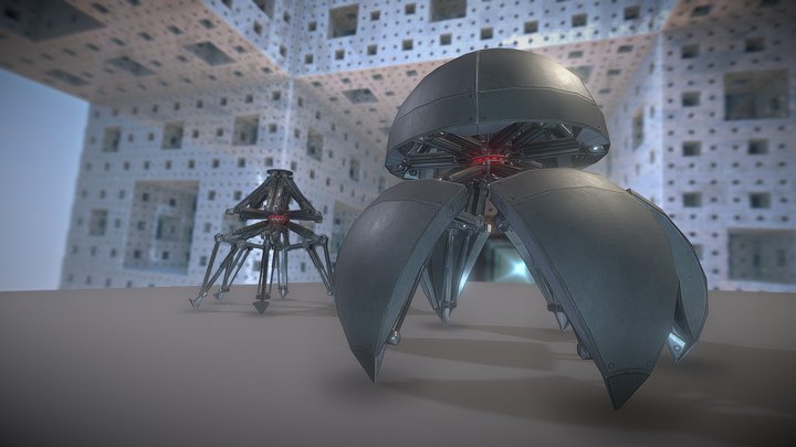 Sphere-Bot with Hydraulics - Trial Version – Kostenloses 3D-Modell STL
