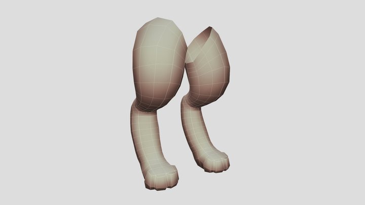 Simple Digitigrade Legs 3D Model