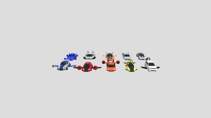 Underwater Modern Cars Collection: 3D Model