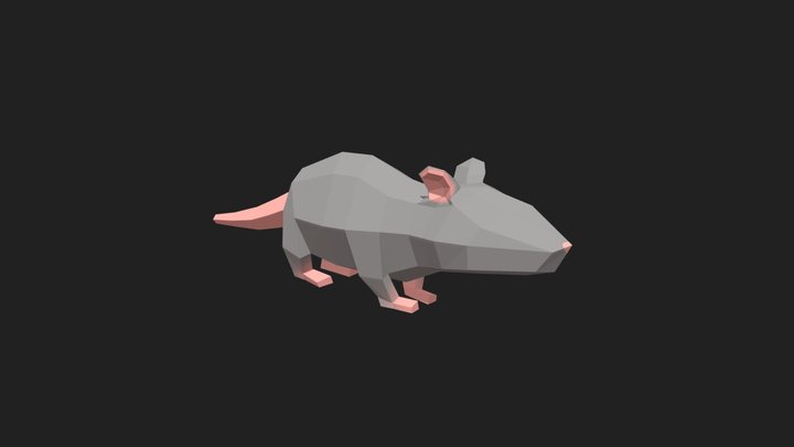 Low Poly Rat (NASA X-HAB Asset) 3D Model