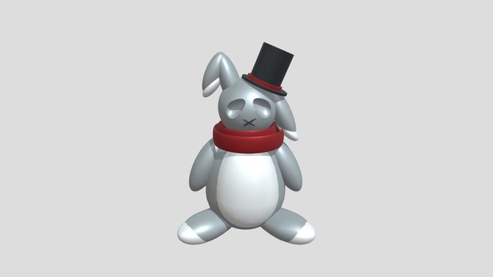 Bunny with Top Hat 3D Model