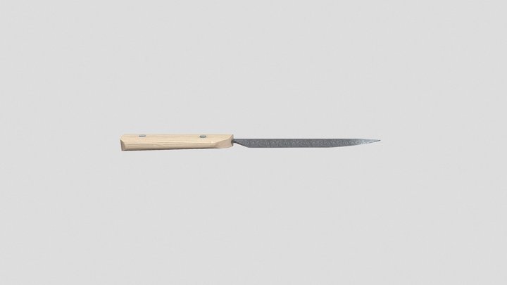 low poly knife 3D Model