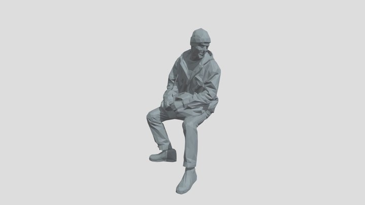 Lowpoly Male Sitting