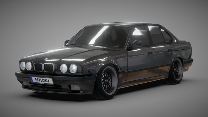 BMW E34 [stance style] 3D Model