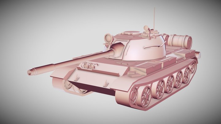 Polygon T-55 3D Model