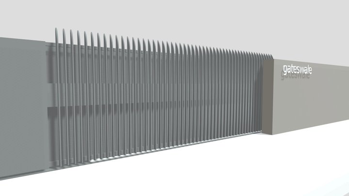 Modern Sliding Gate Design – Gateswale 3D Model