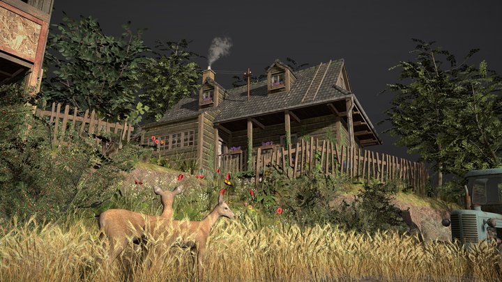 DAE Diorama - Forest Loner 3D Model