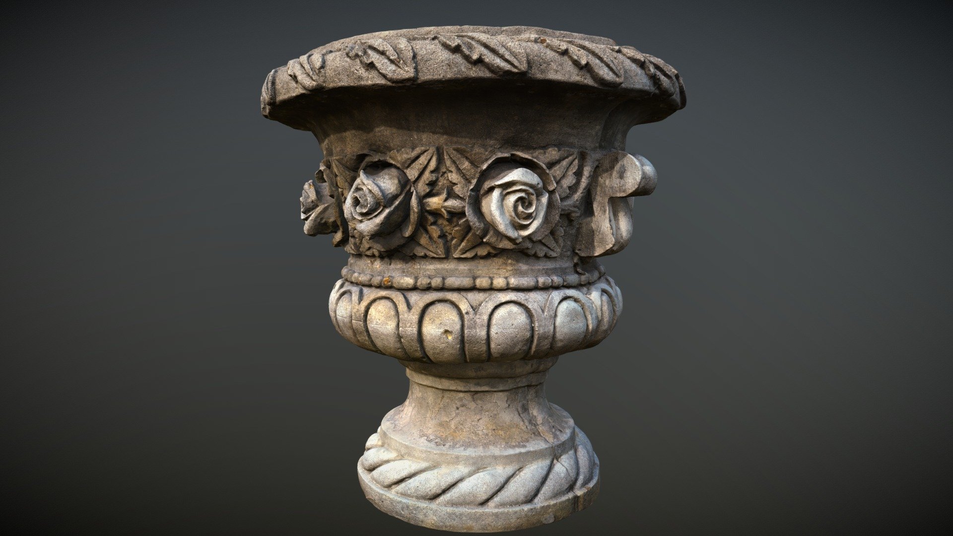 Photoscanned Concrete Planter