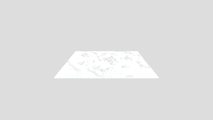 Contour Map (Colorless) 3D Model