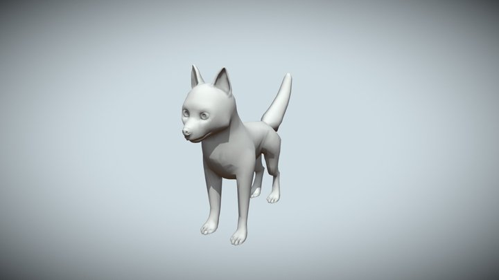 Husky Puppy 3D Model