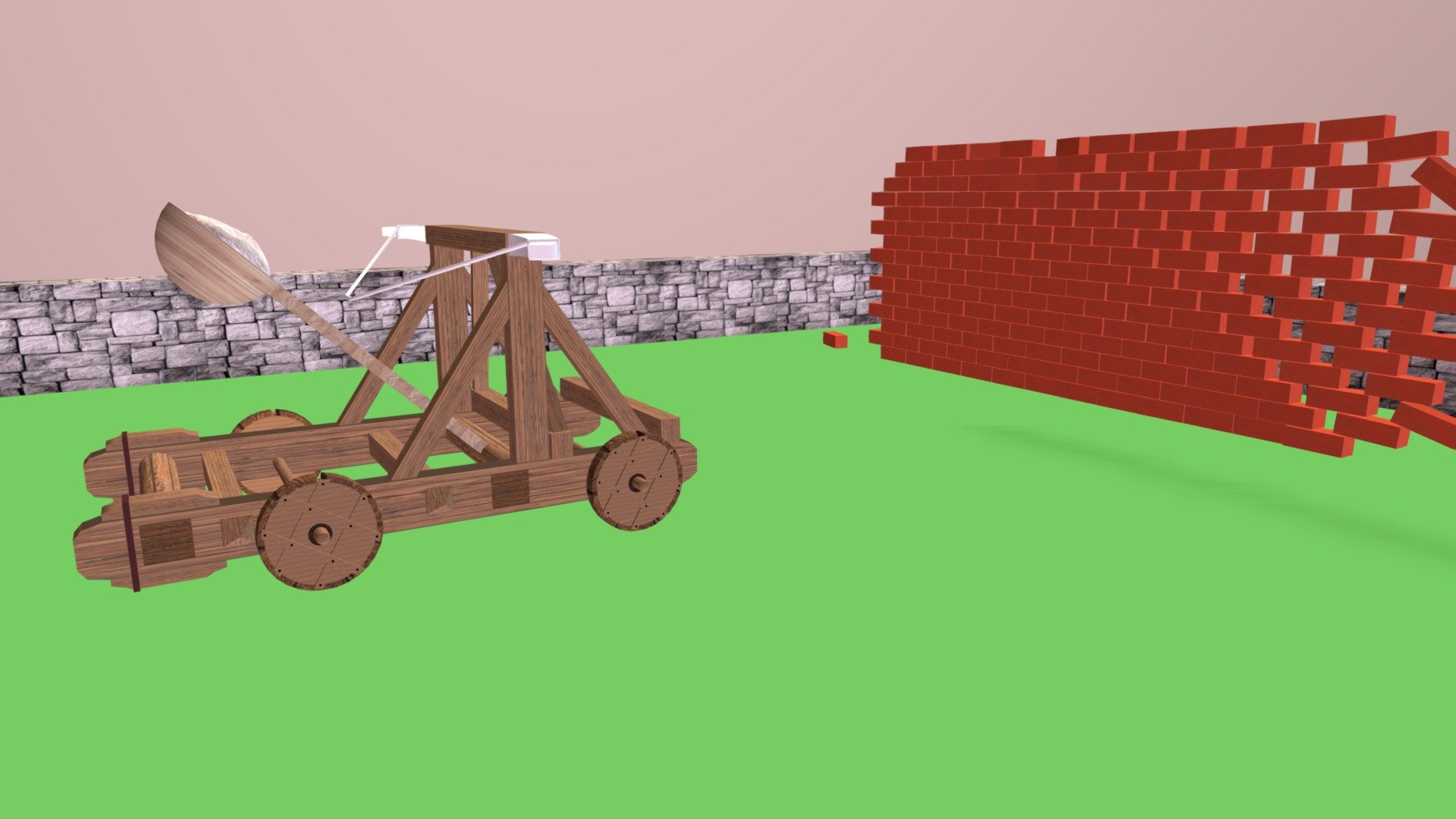 3D Catapult Animation