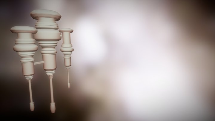 Floating Towers 3D Model