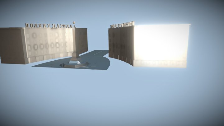 Площадь Победы (Минск) 3D Model