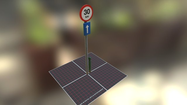 Prop Street pole + part chain pole 3D Model