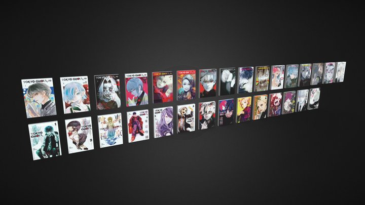 Tokyo Ghoul / RE: Manga 1-14 / 1-16 English – Free 3D Model STL