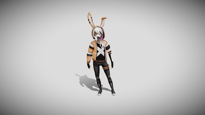 Rabbit-girl 3D Model