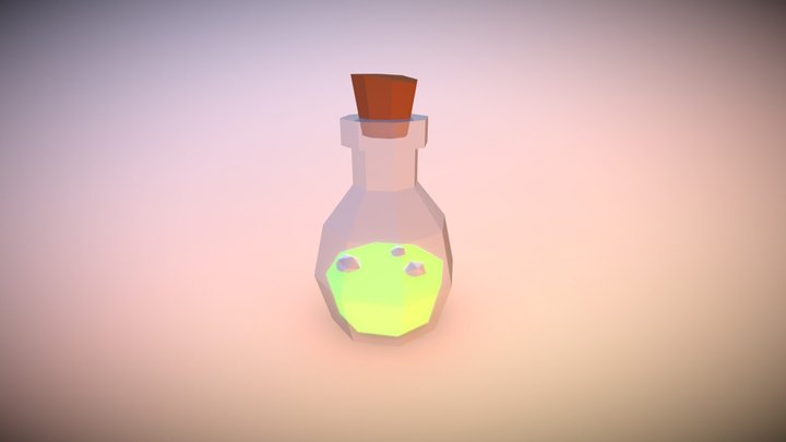 Low poly Health potion 3D Model